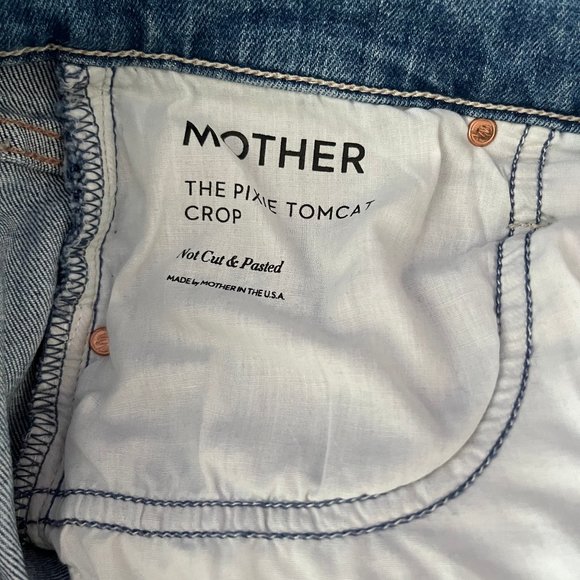 MOTHER denim - Tomcat Pixie Crop Jean - Cut and Pasted - Size 26 - Picture 6 of 7